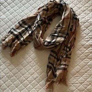 Plaid Tan Scarf